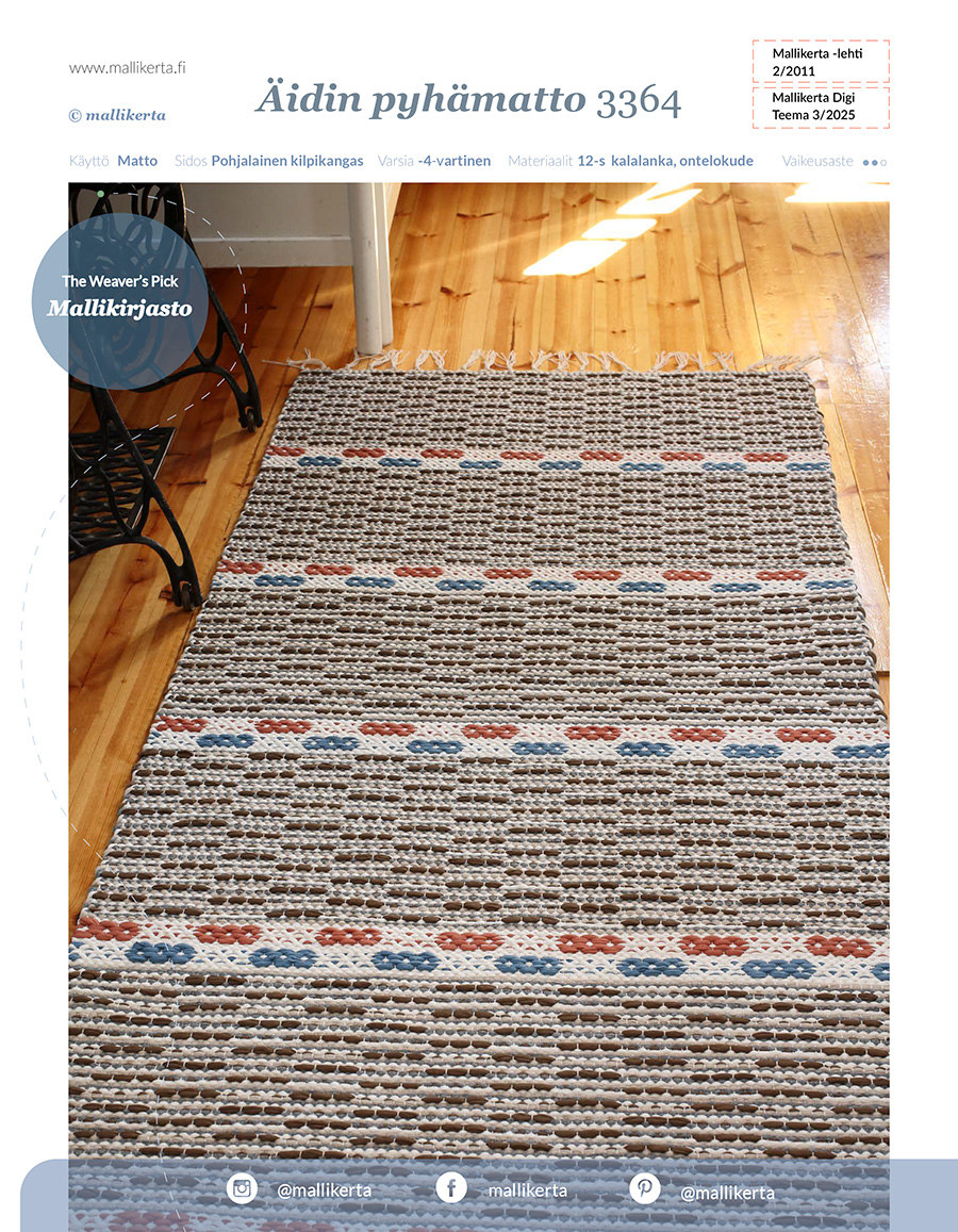 3364 Äidin pyhämatto